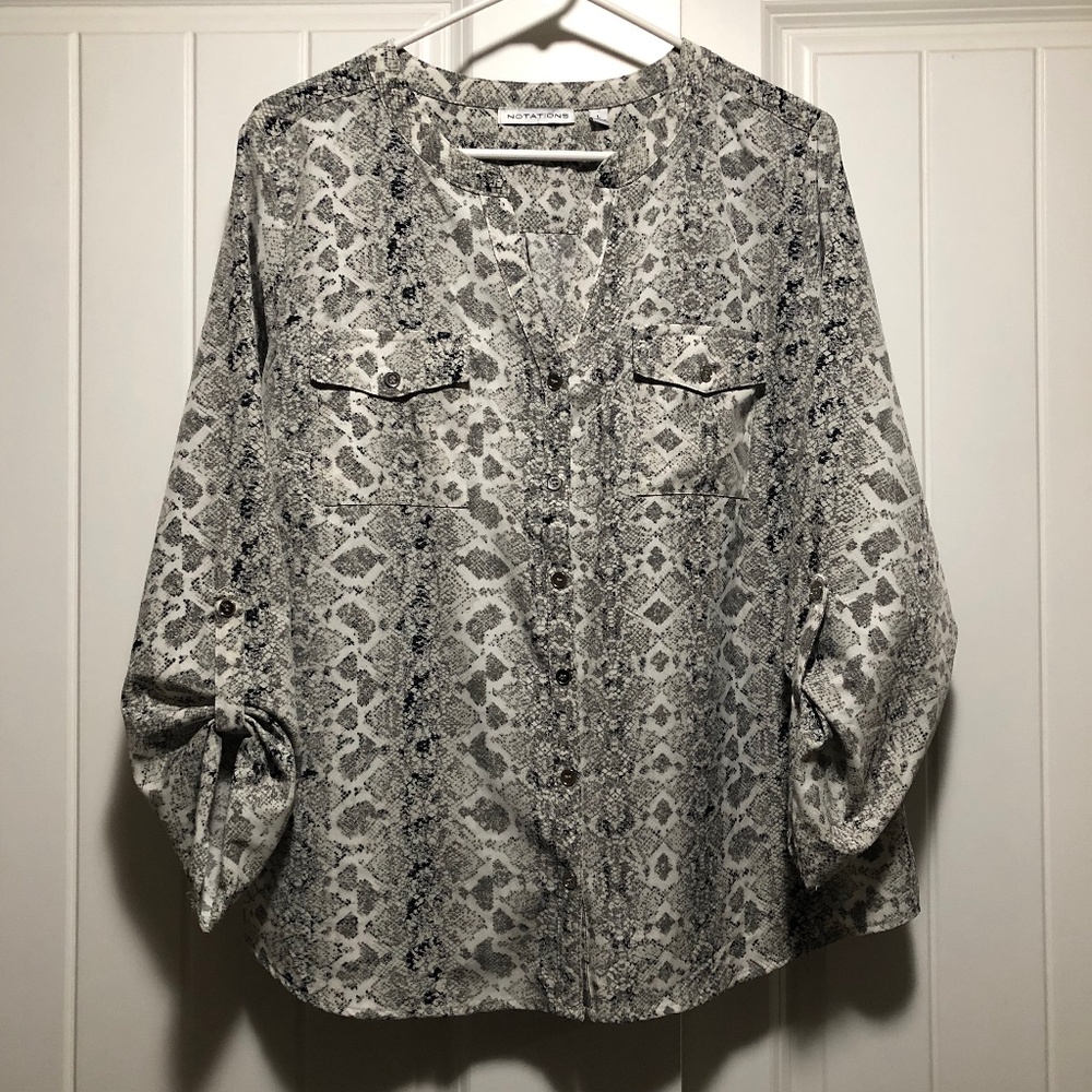 Snake Print Blouse by Notations